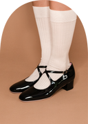 Silk Rib Standard Socks