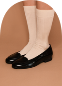 Silk Rib Standard Socks
