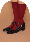 Silk Rib Standard Socks