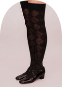 Argyll Over Knee-High Socks