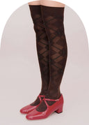 Argyll Over Knee-High Socks