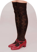 Argyll Over Knee-High Socks