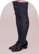 Argyll Over Knee-High Socks