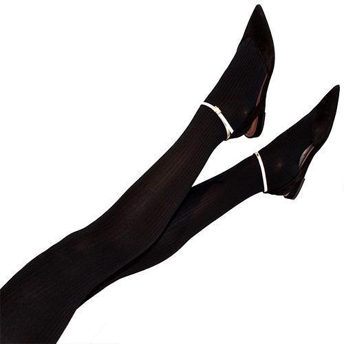 Color Rib Standard Tights-LEGWEAR-kiwandakiwanda-Black-kiwandakiwanda