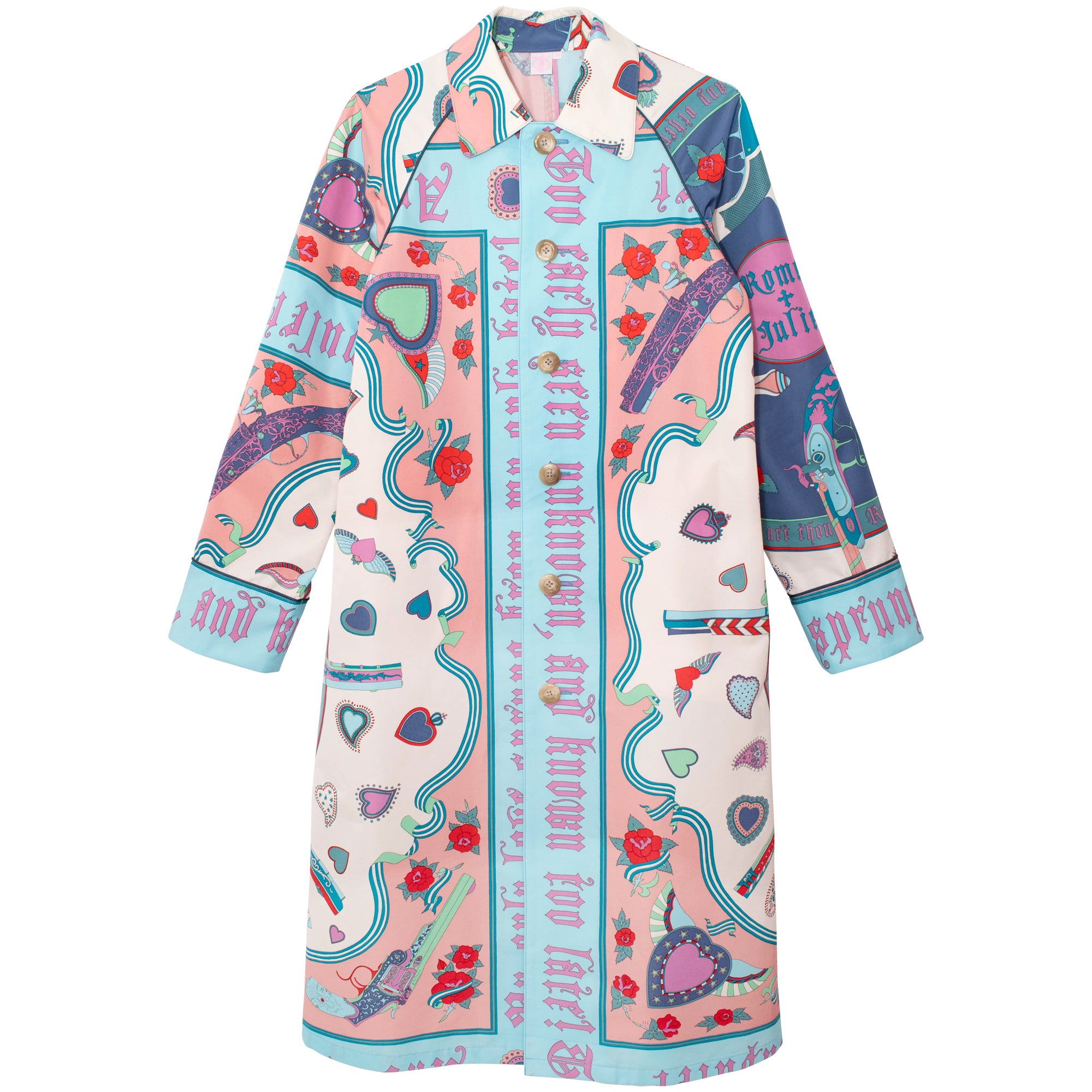 Elizabeth Raincoat Romeo+Juliet Rose/Navy – kiwandakiwanda