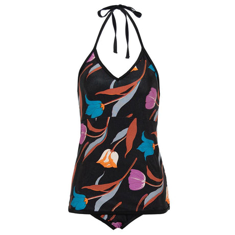 Anna Print Swimwear-SWIMWEAR-kiwandakiwanda-3 Tulips Black-7S-kiwandakiwanda