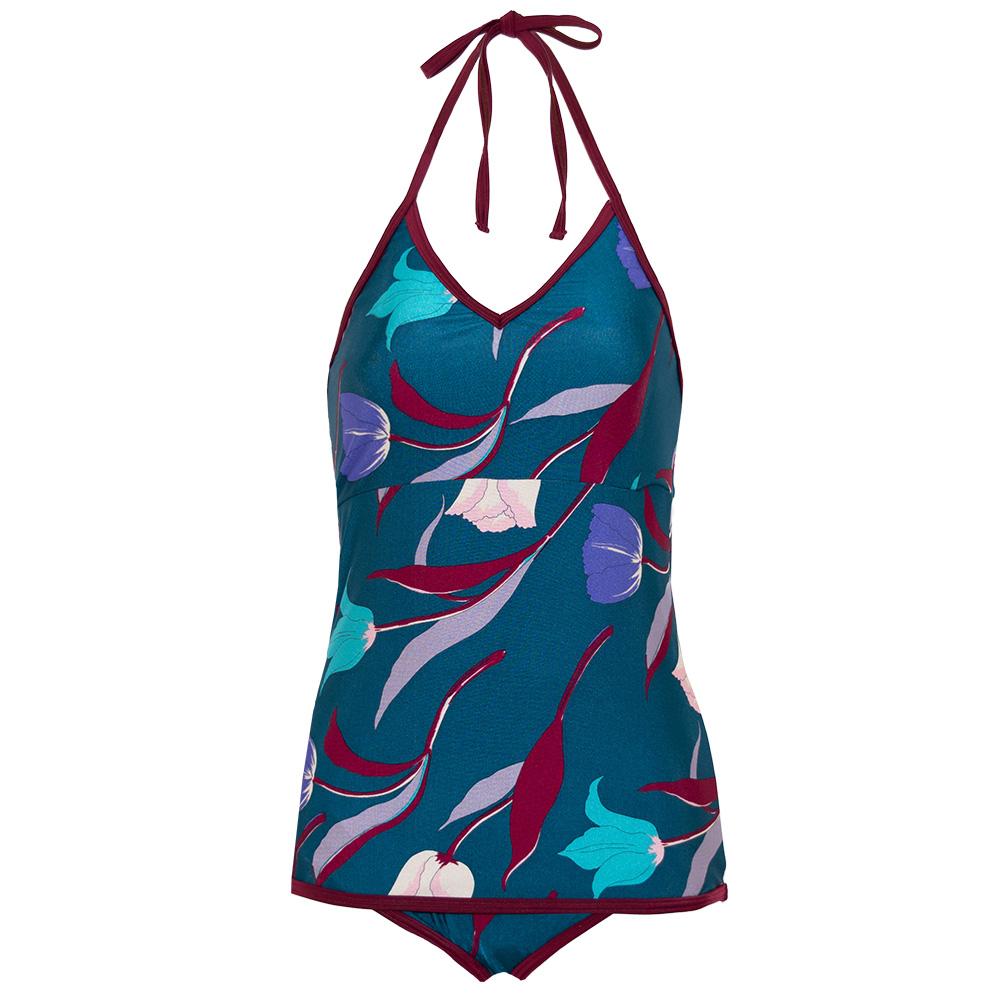 Anna Print Swimwear-SWIMWEAR-kiwandakiwanda-3 Tulips Green-7S-kiwandakiwanda