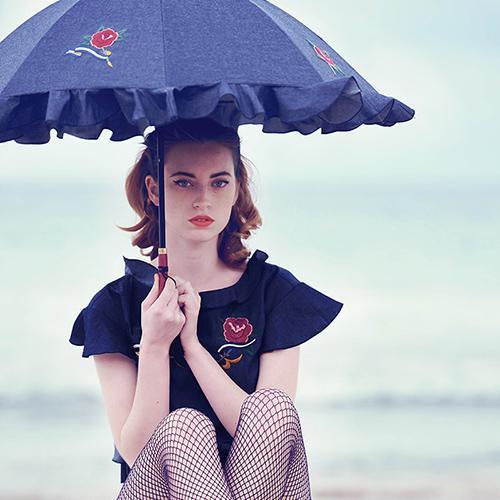 B.B. Rose Denim 47cm-UMBRELLA-kiwandakiwanda-kiwandakiwanda