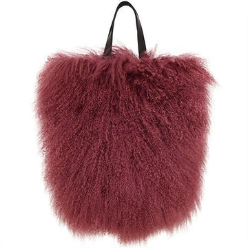 Fur Bag Large Mahogany Red-ACCESSORIES-kiwandakiwanda-kiwandakiwanda