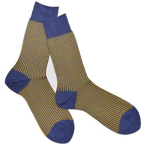 Gentle Mens Socks-LEGWEAR-kiwandakiwanda-Blue Gray/Yellow-kiwandakiwanda