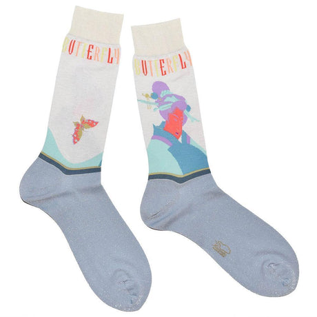Madame Butterfly Mens Socks-LEGWEAR-kiwandakiwanda-Ash Blue-kiwandakiwanda