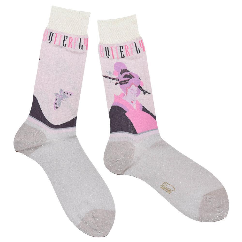 Madame Butterfly Mens Socks-LEGWEAR-kiwandakiwanda-Sugar Pink-kiwandakiwanda