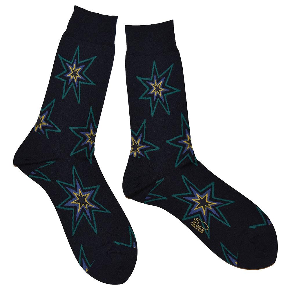 Shooting Star Mens Socks-LEGWEAR-kiwandakiwanda-Black-kiwandakiwanda