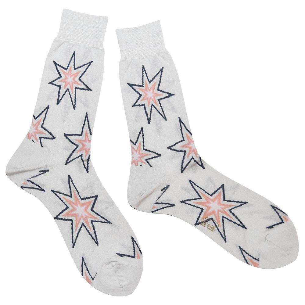 Shooting Star Mens Socks-LEGWEAR-kiwandakiwanda-Gray-kiwandakiwanda