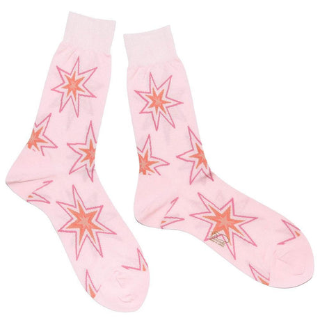 Shooting Star Mens Socks-LEGWEAR-kiwandakiwanda-Pink-kiwandakiwanda