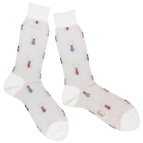 Spider Mens Socks-LEGWEAR-kiwandakiwanda-White-kiwandakiwanda