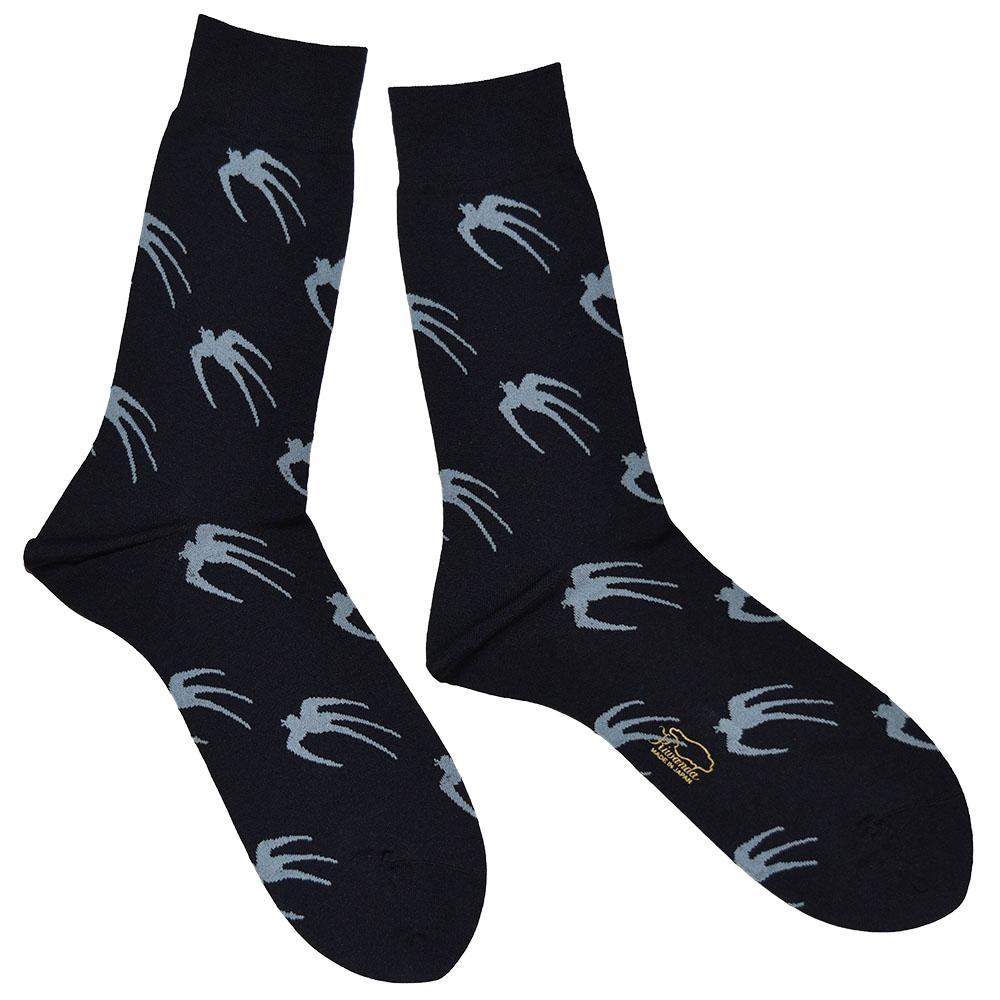Swallow Mens Socks-LEGWEAR-kiwandakiwanda-Black-kiwandakiwanda